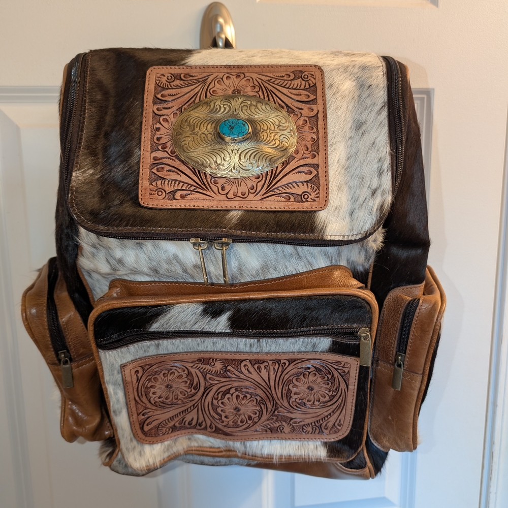 American Darling Brown and White Rustic Backpack
